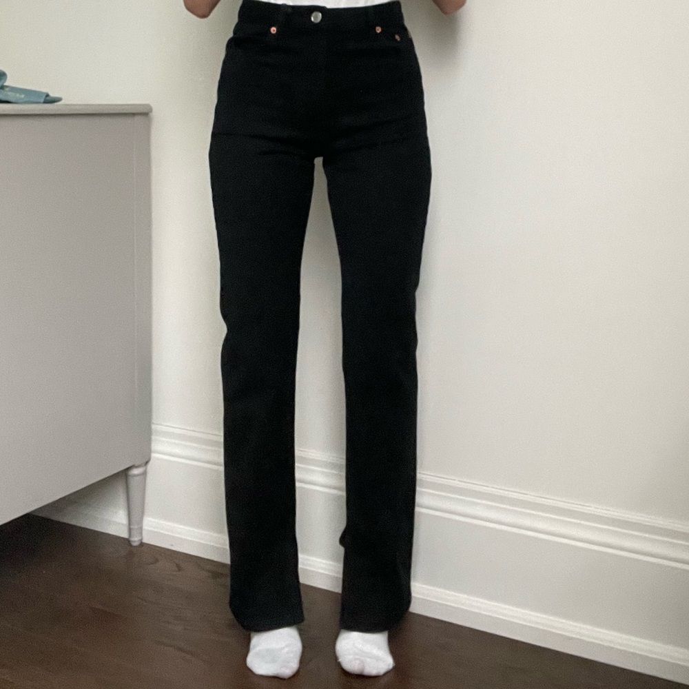 Zara straight leg black jeans